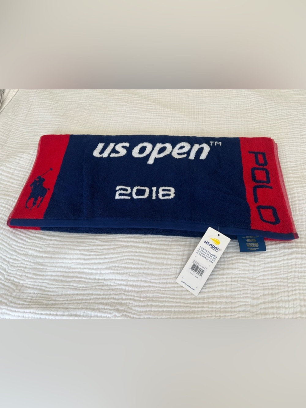 NEW Polo Ralph Lauren 2018 US Open Tennis On Court Player Towel Cotton RL